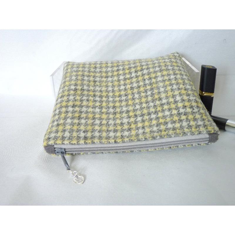 Harris tweed makeup on sale bag