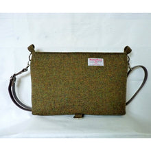 Load image into Gallery viewer, Harris Tweed Bag - Ingleborough Messenger Bag - Green & Herringbone