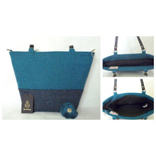 Load image into Gallery viewer, Harris Tweed Aysgarth Tote Bag - Teal &amp; Small Multi Check