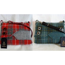 Load image into Gallery viewer, Harris Tweed Brancaster shoulder bag, crossbody bag - blue green and gold check