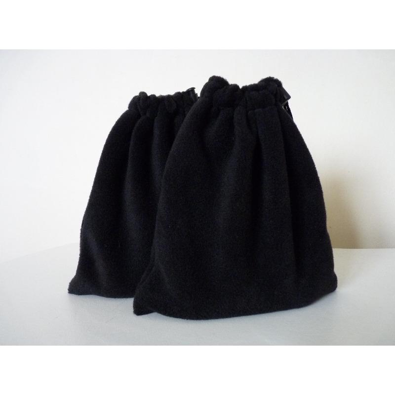 English stirrup covers - black fleece