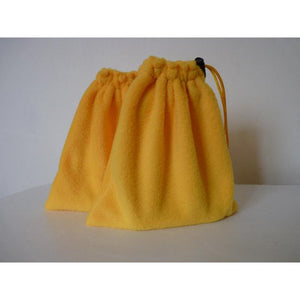 English stirrup covers - yellow fleece