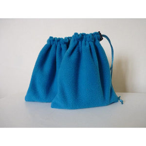 English stirrup covers- turquoise fleece