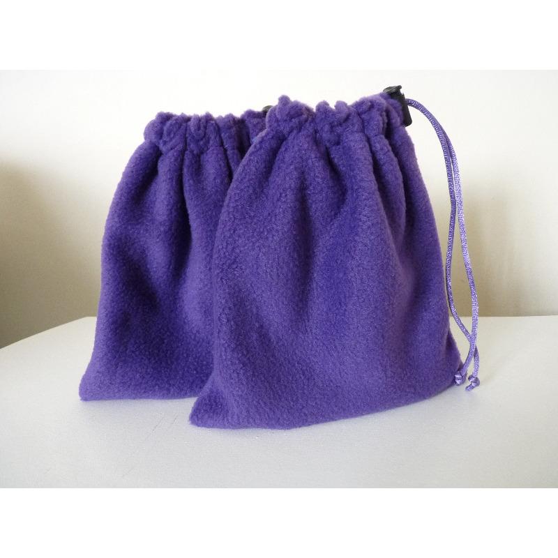 English stirrup covers) - purple fleece