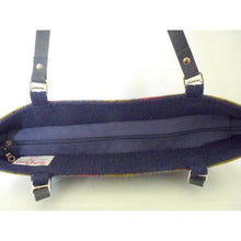 Load image into Gallery viewer, Harris Tweed Aysgarth Large Tote Bag - Blue &amp; Multi Check - Zip fastener