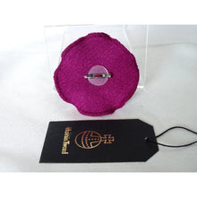 Load image into Gallery viewer, Harris Tweed three layer brooch, corsage in fuchsia pink