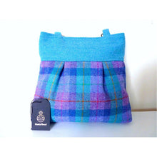 Load image into Gallery viewer, Harris Tweed Arncliffe Tote Bag -  Mint &amp; Purple Check