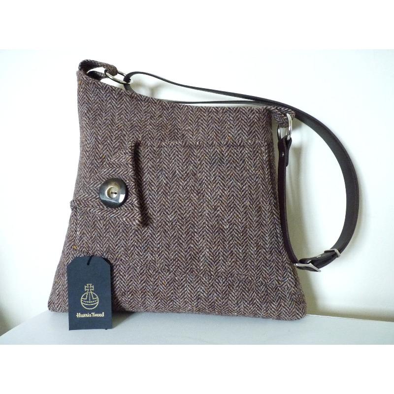 Harris tweed shoulder on sale bag