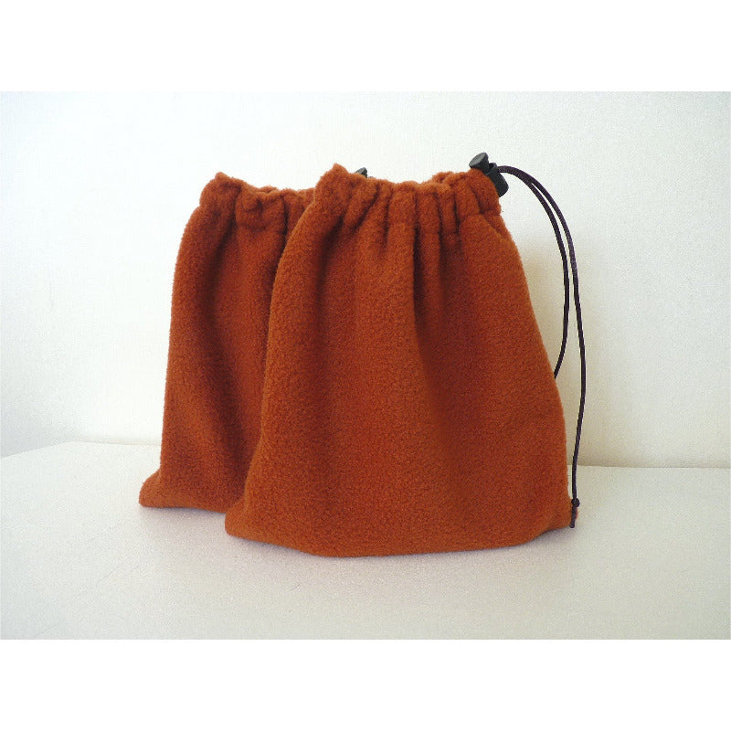 English stirrup covers - terracotta fleece